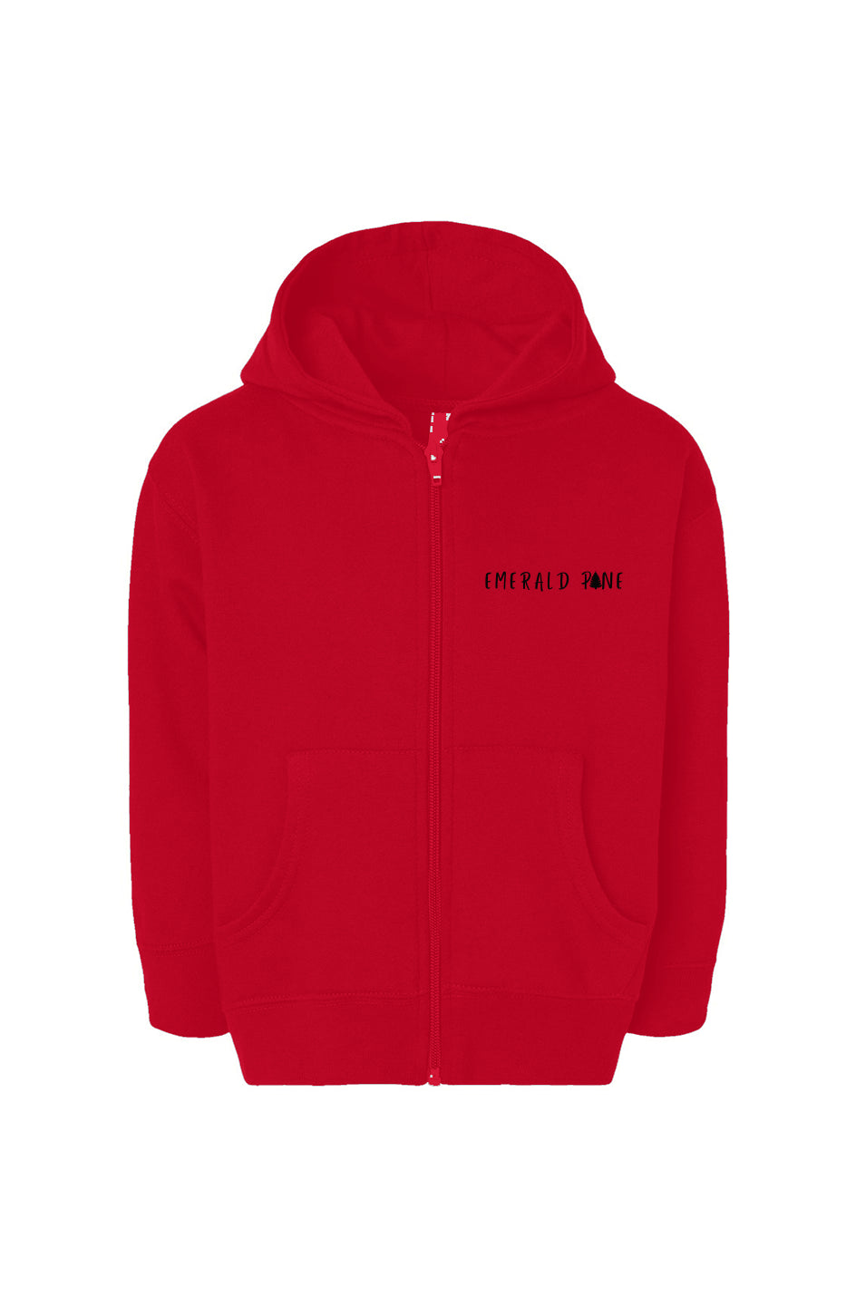 Bright Red Toddler Full-Zip Fleece Hoodie