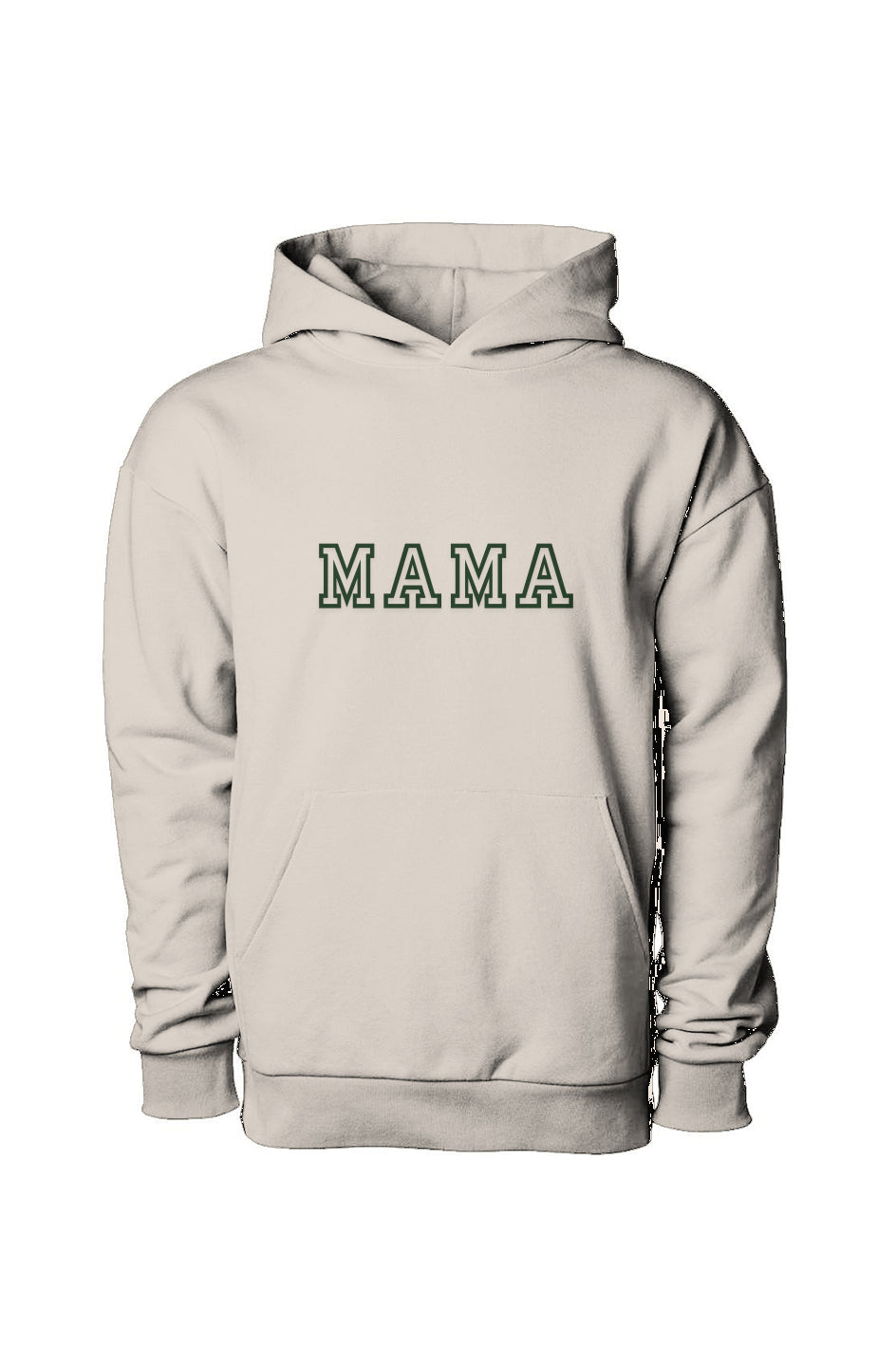 Heavyweight Oversize Fit Mama Hoodie - Emb in Olive