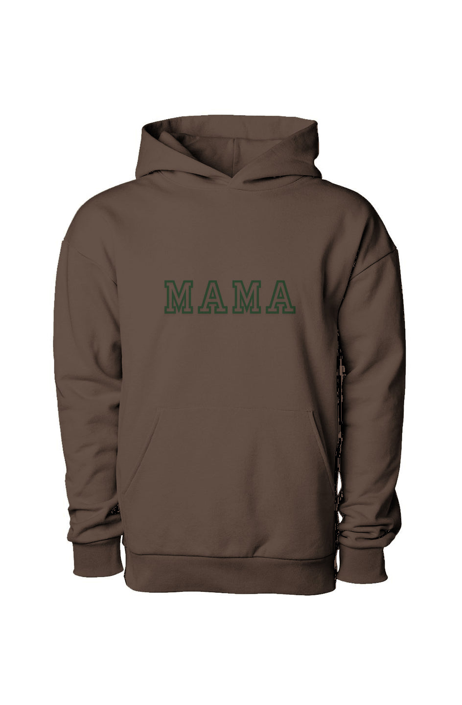 Heavyweight Oversize Fit Mama Hoodie - Emb in Olive