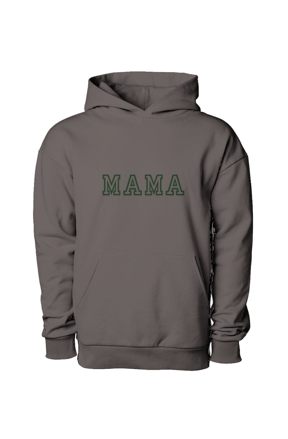 Heavyweight Oversize Fit Mama Hoodie - Emb in Olive