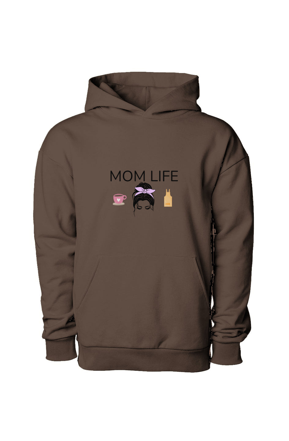 Oversized Heavyweight Mom Life Emb Hoodie