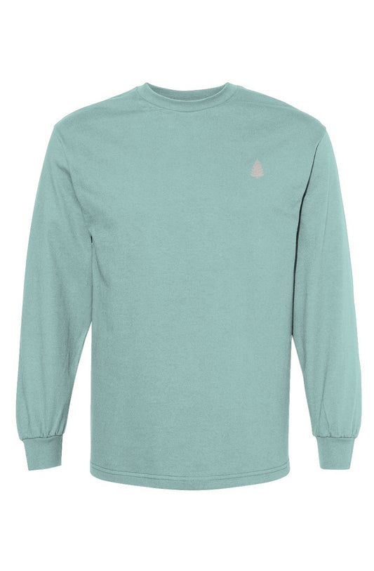 Heavyweight 100% Cotton Long Sleeve Emb Pine Tree 