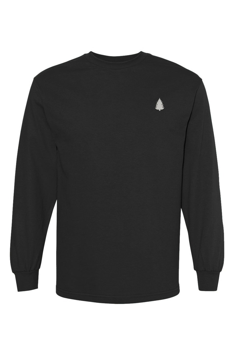 Heavyweight 100% Cotton Long Sleeve Emb Pine Tree 