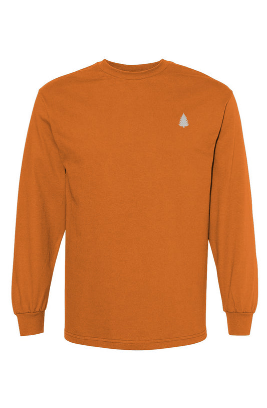 Heavyweight 100% Cotton Long Sleeve Emb Pine Tree 