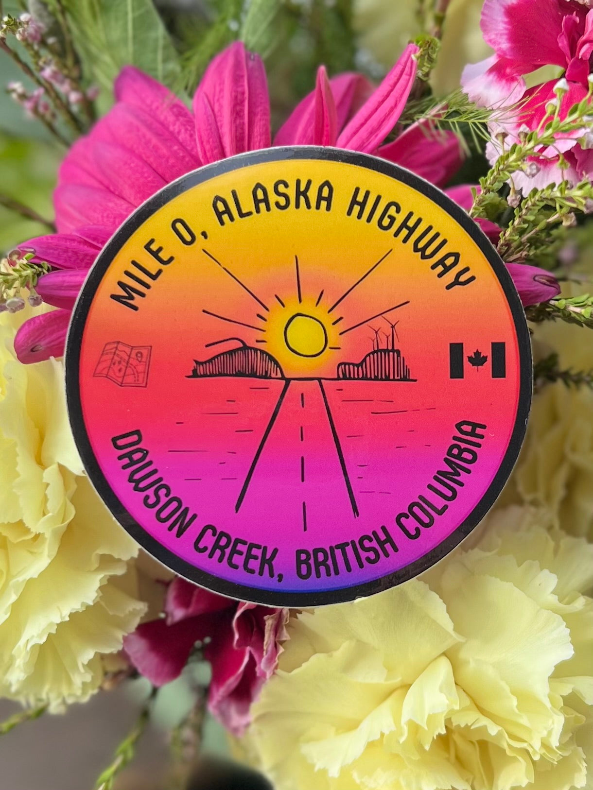 Mile 0 Alaska Highway Sticker